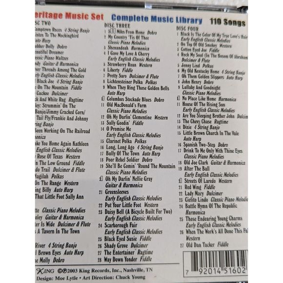 American Heritage MusicLibrary 110 songs 4CD Set - Picture 4 of 7